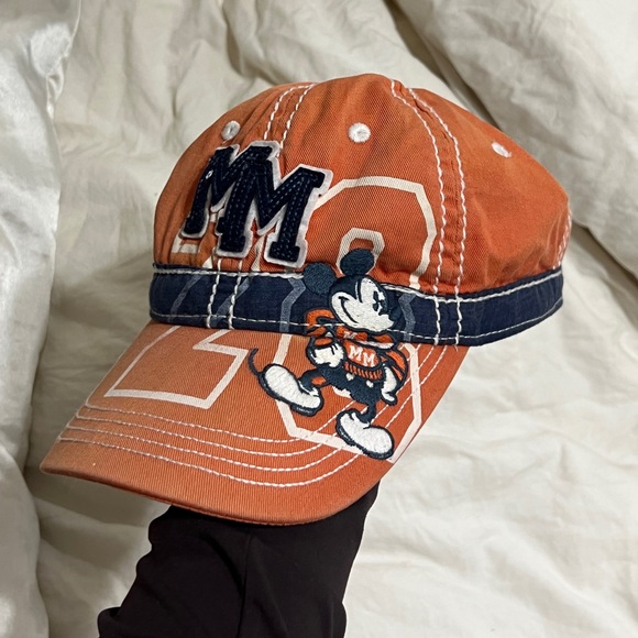 Mickey Mouse Disney orange and navy hat - Picture 2 of 6